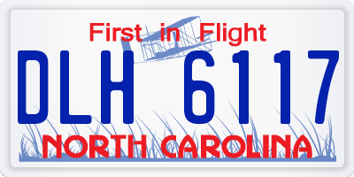 NC license plate DLH6117
