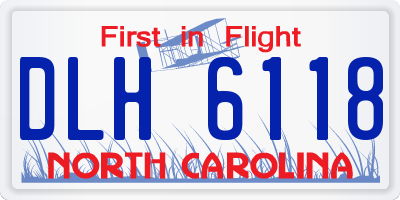 NC license plate DLH6118