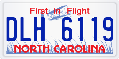 NC license plate DLH6119