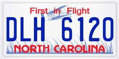 NC license plate DLH6120