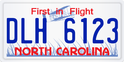 NC license plate DLH6123