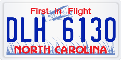 NC license plate DLH6130