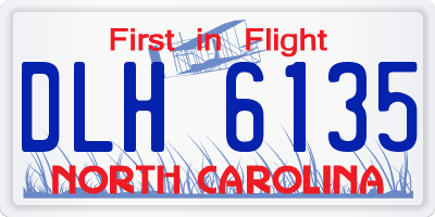 NC license plate DLH6135