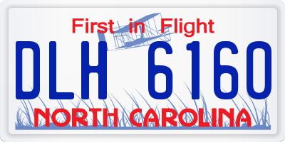 NC license plate DLH6160