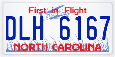 NC license plate DLH6167