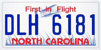 NC license plate DLH6181