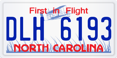 NC license plate DLH6193