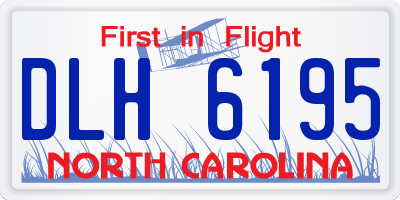 NC license plate DLH6195