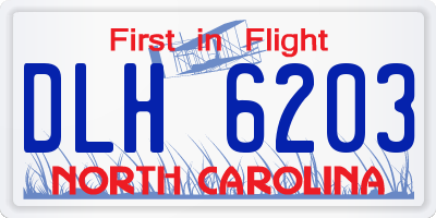NC license plate DLH6203