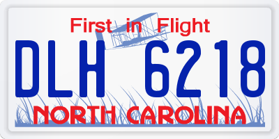 NC license plate DLH6218