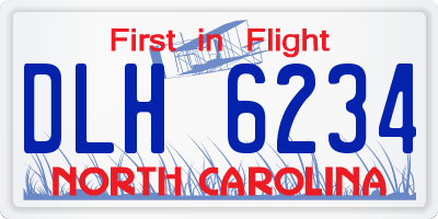 NC license plate DLH6234