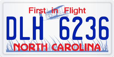 NC license plate DLH6236