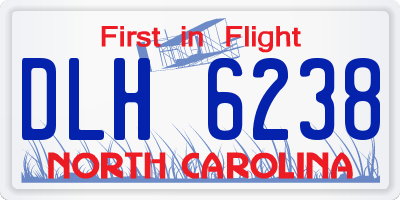 NC license plate DLH6238