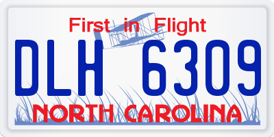 NC license plate DLH6309