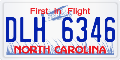 NC license plate DLH6346