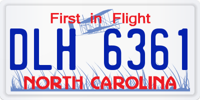 NC license plate DLH6361