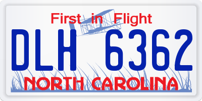 NC license plate DLH6362