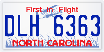 NC license plate DLH6363