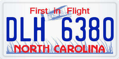 NC license plate DLH6380