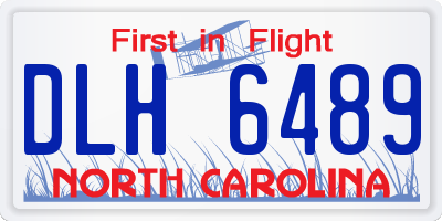 NC license plate DLH6489