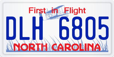 NC license plate DLH6805