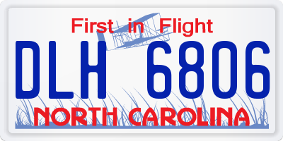 NC license plate DLH6806