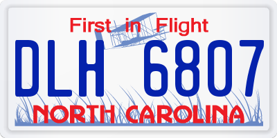 NC license plate DLH6807