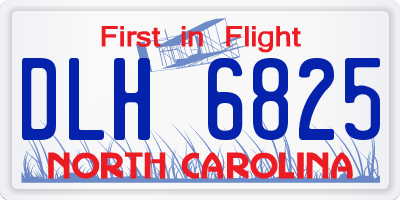NC license plate DLH6825