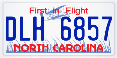 NC license plate DLH6857