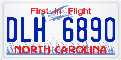 NC license plate DLH6890
