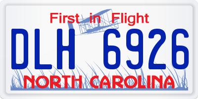 NC license plate DLH6926