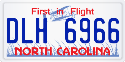 NC license plate DLH6966