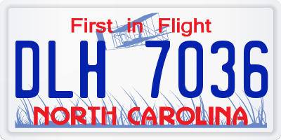 NC license plate DLH7036
