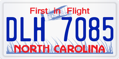 NC license plate DLH7085
