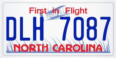 NC license plate DLH7087