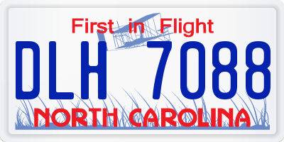 NC license plate DLH7088