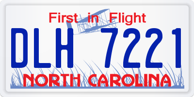 NC license plate DLH7221