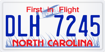 NC license plate DLH7245