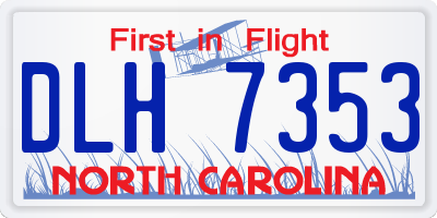 NC license plate DLH7353