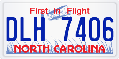 NC license plate DLH7406