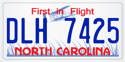 NC license plate DLH7425