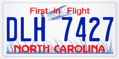 NC license plate DLH7427