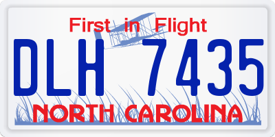 NC license plate DLH7435