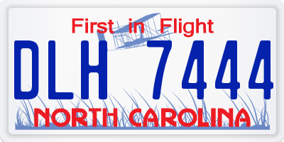 NC license plate DLH7444
