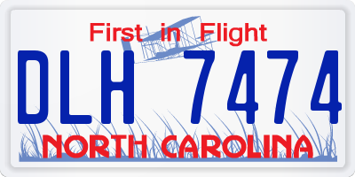 NC license plate DLH7474