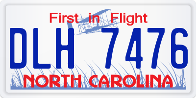NC license plate DLH7476