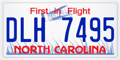 NC license plate DLH7495