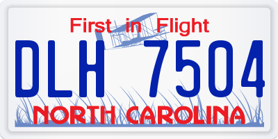 NC license plate DLH7504