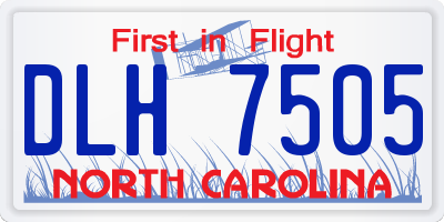 NC license plate DLH7505