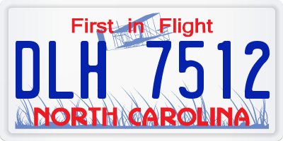 NC license plate DLH7512